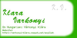 klara varkonyi business card